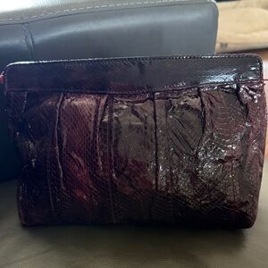 J.Renee vintage Burgundy Clutch with Textured Finish